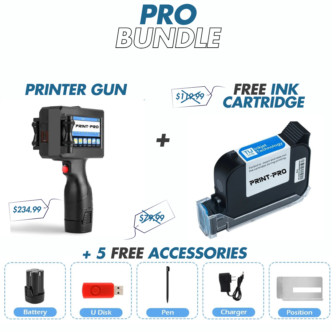 PRINT-PRO: 12.7mm Handheld Inkjet Printer – PrintPro